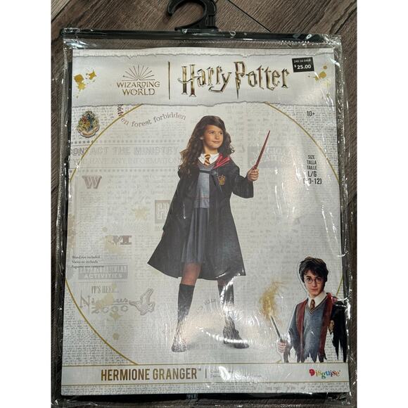 Harry Potter Harmione Granger 10/12 Costume Kids Size LARGE Cosplay Dress Up NEW - Picture 1 of 2